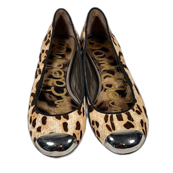 Sam Edelman slip on animal print flats with silver toes size 7.5 - Picture 9 of 9
